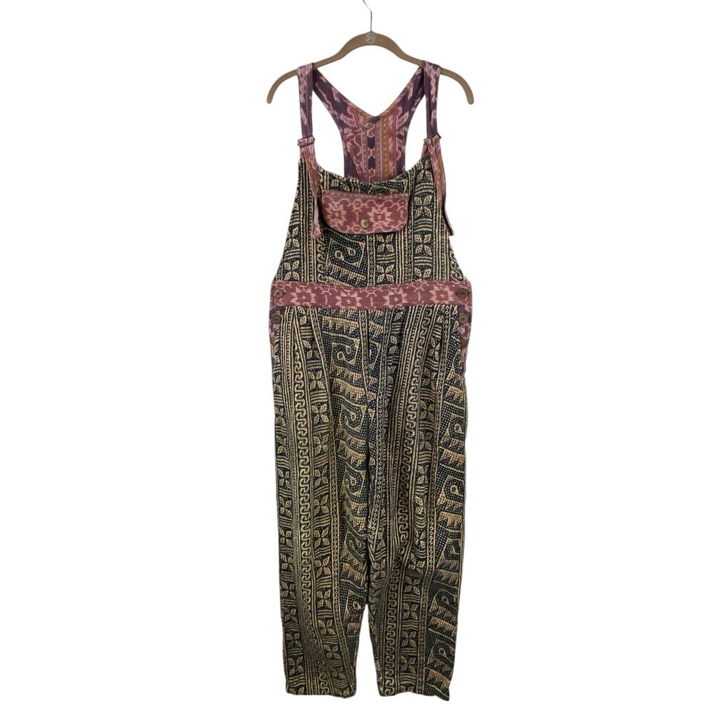Vintage Kusnadi Boho Overalls Size M/L Woven Cotton Art To Wear 90's